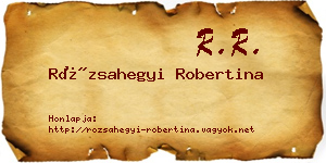 Rózsahegyi Robertina névjegykártya